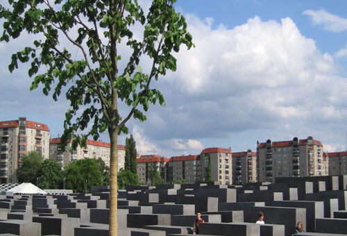 Fotografía del Monumento a los judíos de Europa asesinados, también conocido como Holocaust-Mahnmal o Monumento del holocausto