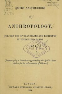 Portada de la primera edición de Queries and notes (1874)