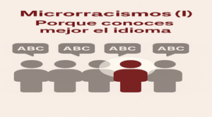 Imagen destacada con el título "Microrracismos (I): Porque conoces mejor el idioma", sobre fondo claro minimalista
